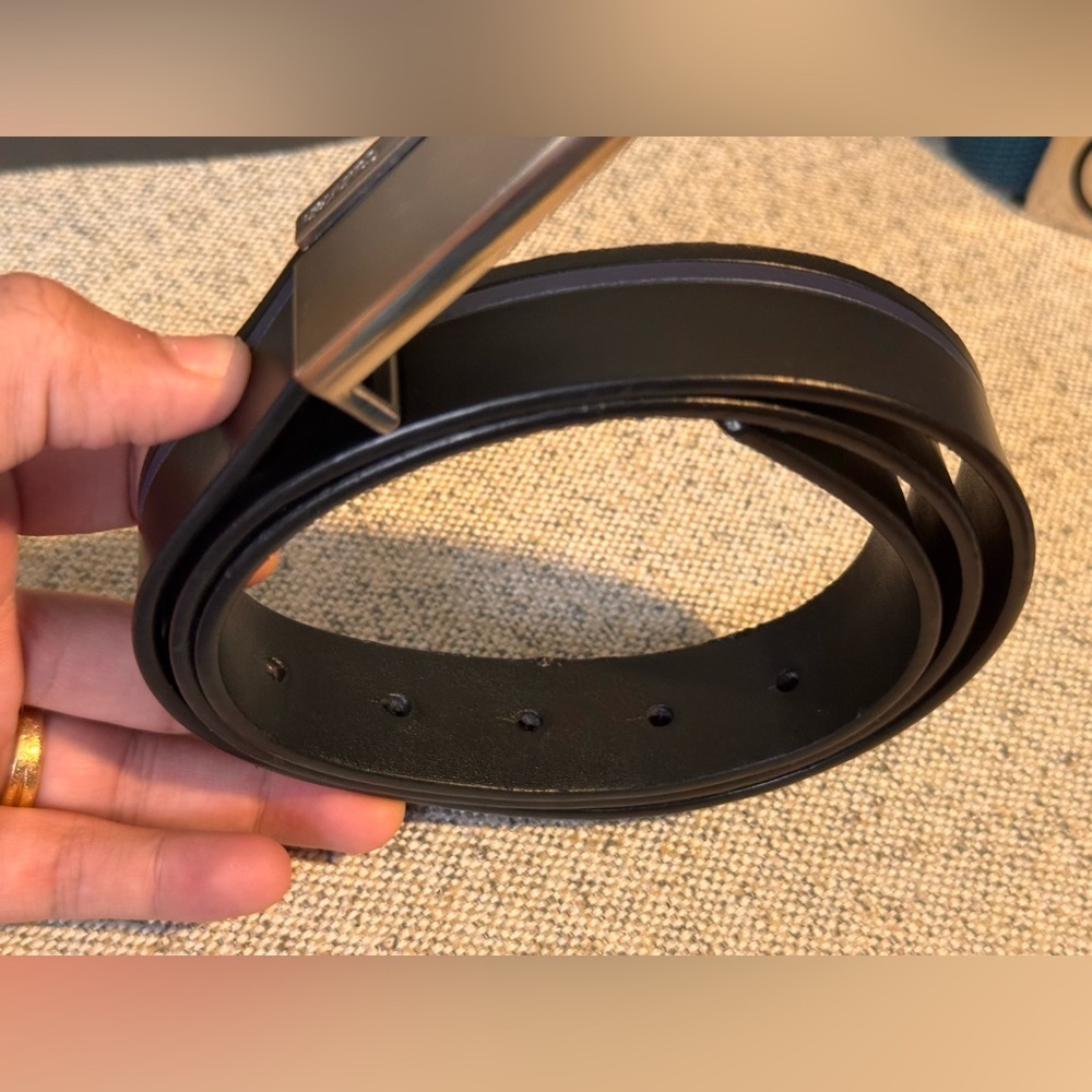 Calvin Klein Black Leather Belt